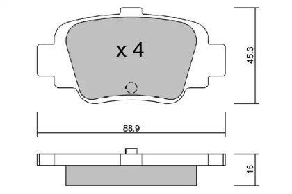 Комплект тормозных колодок BPNI-2903 AISIN